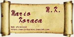 Mario Koraca vizit kartica
